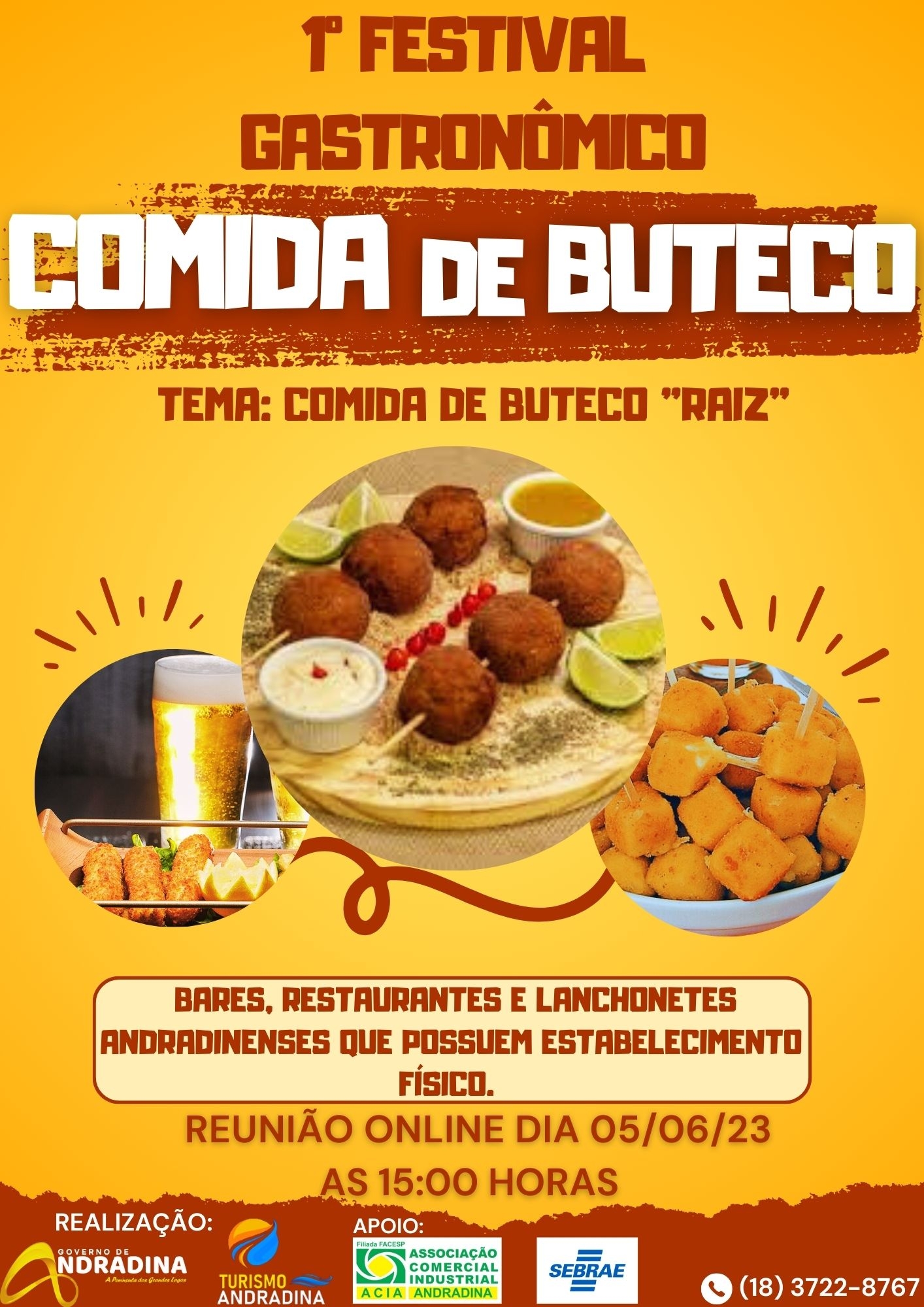 Popup Inscrição Festival Gastronômico: Comida de Buteco!