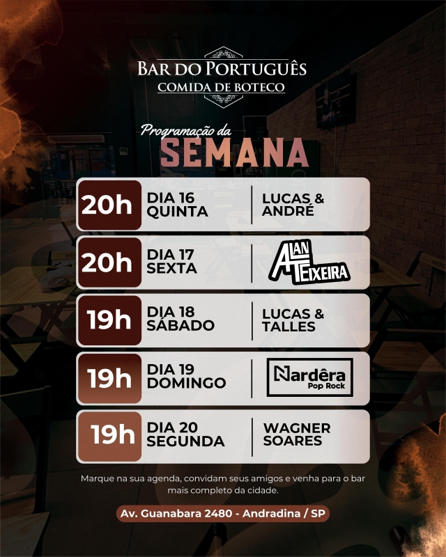 Evento bar-do-portugues---agenda-da-semana---16-a-20-de-abril