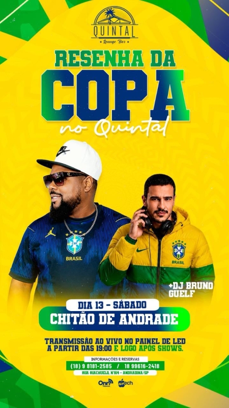 Evento quintal-lounge-bar---sabado---1306---19h---chitao-de-andrade--dj-bruno