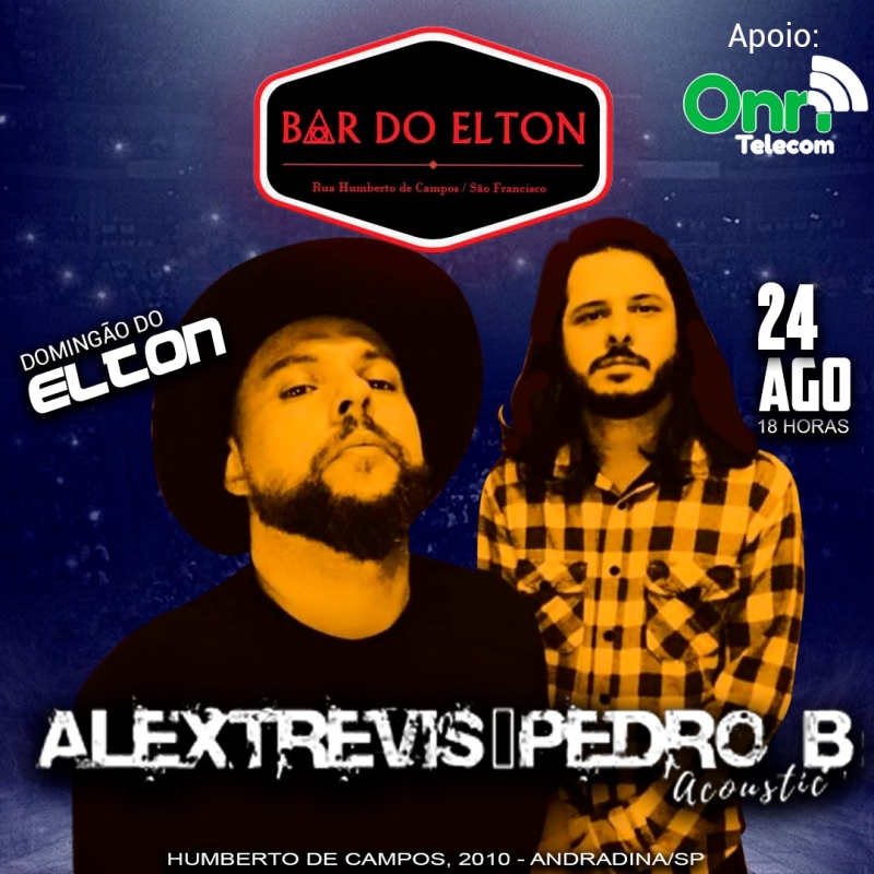 Evento bar-do-elton---domingo----2408---18h---alextrevis--pedro-b